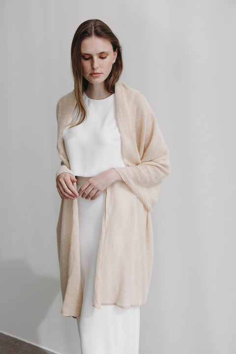 Sjaal - nude met goud