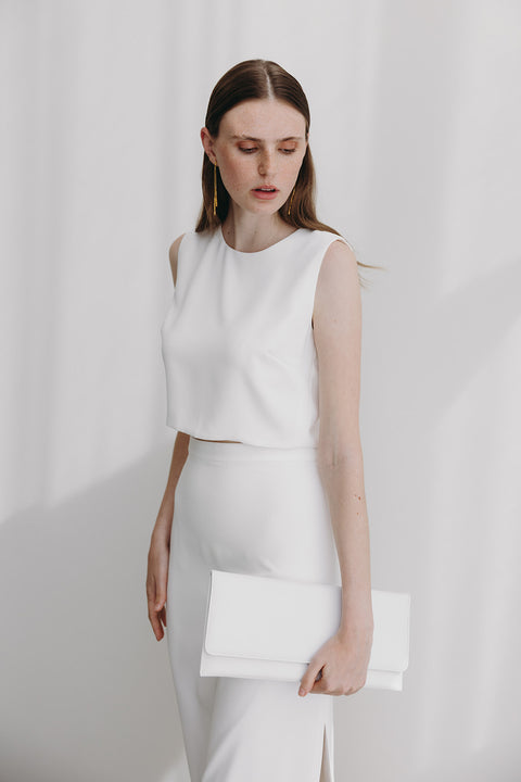Folded clutch - Very white