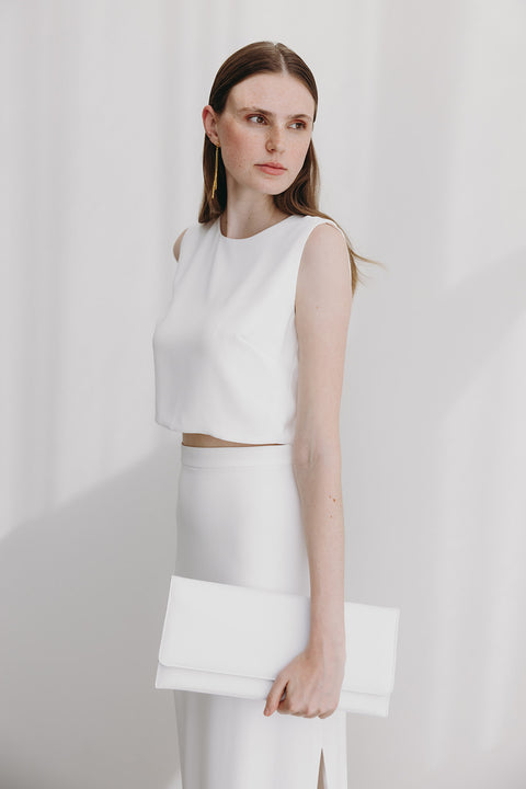Folded clutch - Very white