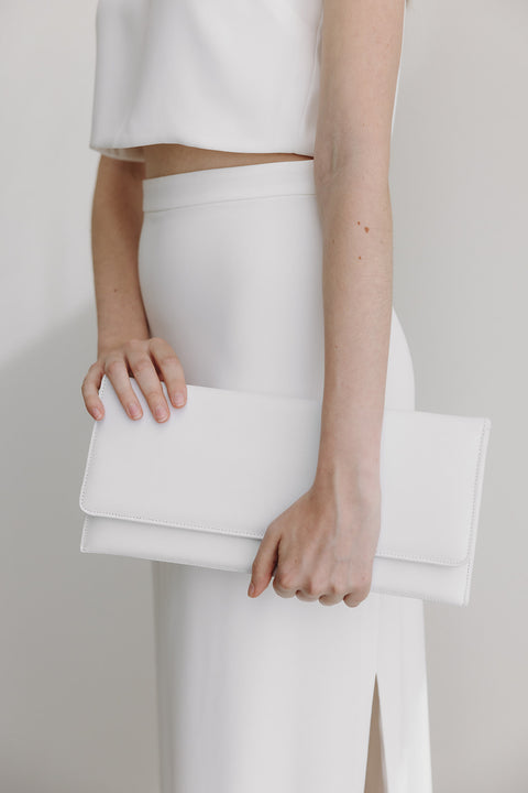 Folded clutch - Very white