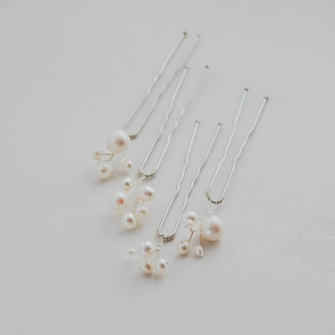 Baby's Breath Pearl hairpins