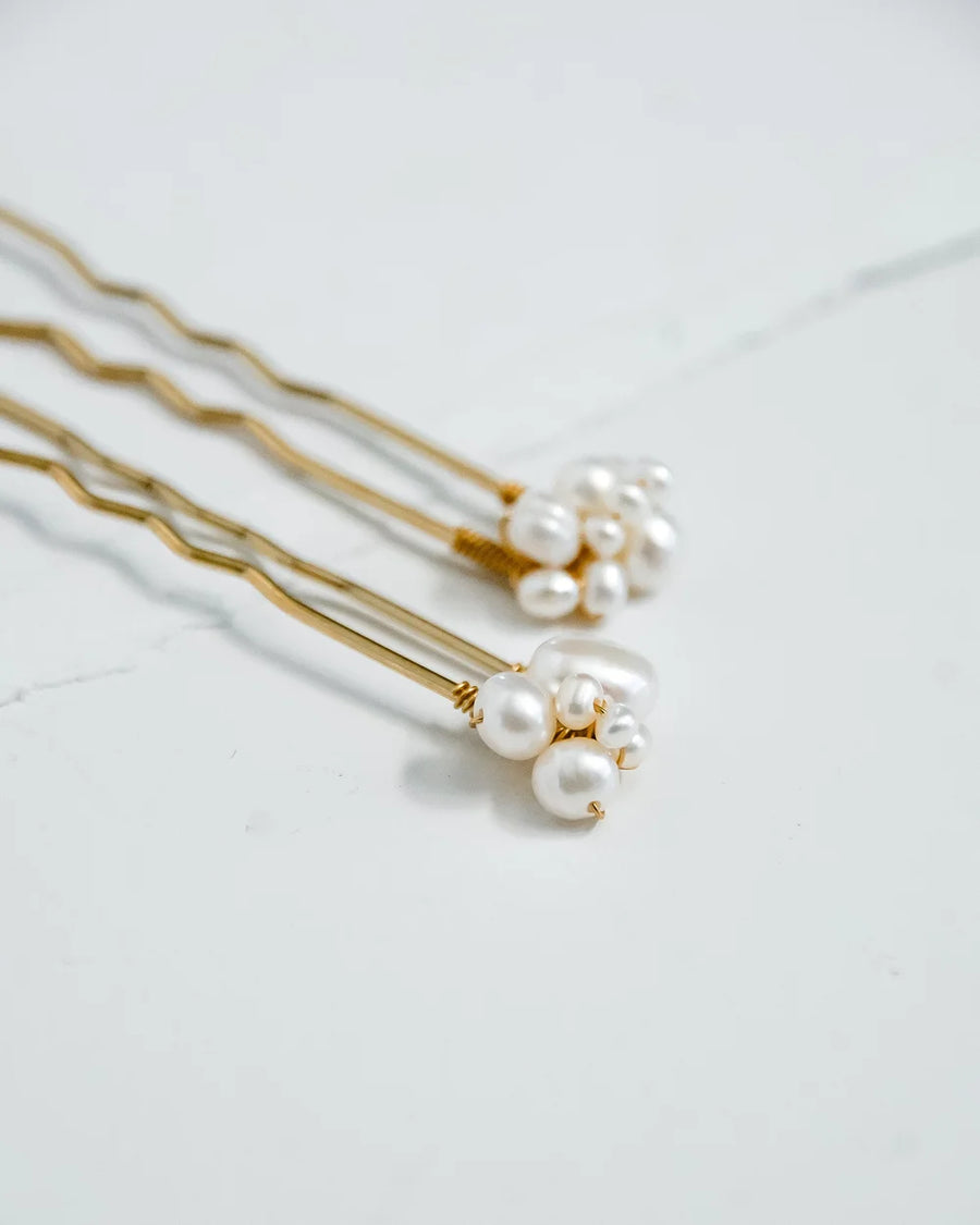 Freshwater Pearl Cluster haarspelden