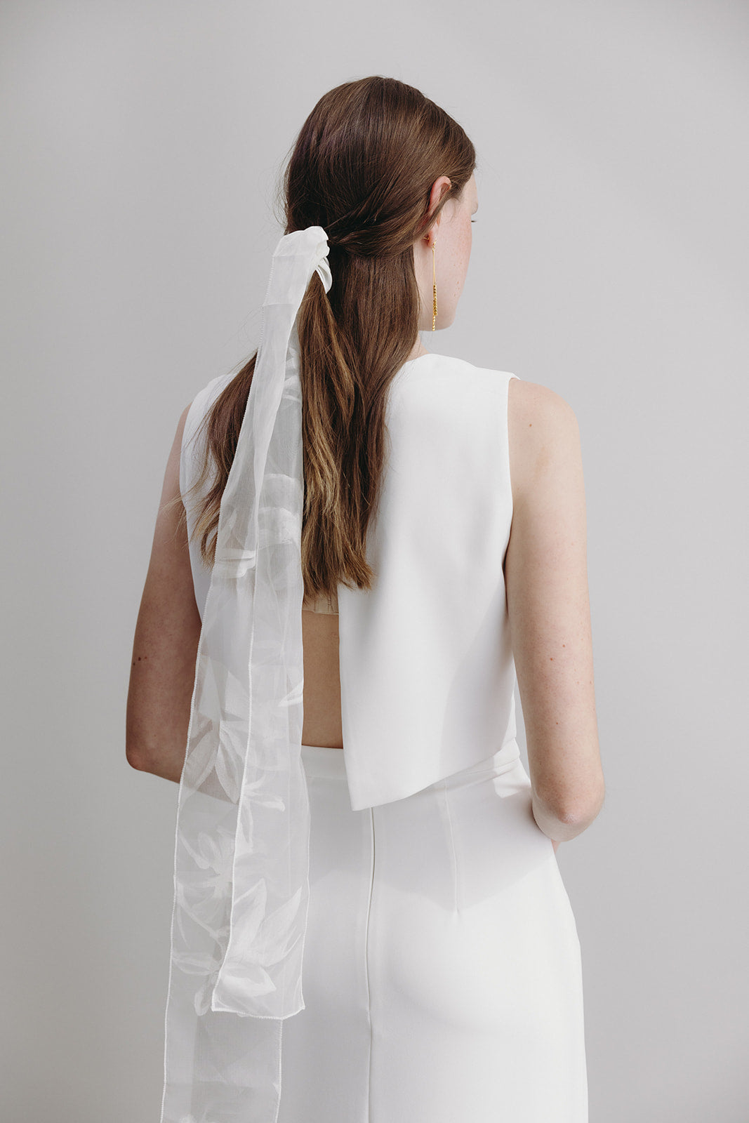 Hair ribbon - Painted silk