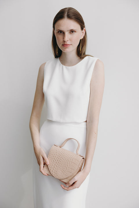 Micro briefcase - Nude croco